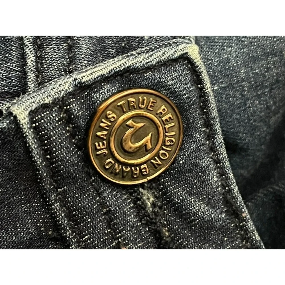 True Religion Pants Womens Size 26 Blue‎ Dark Wash Denim Skinny Jeans Stretch